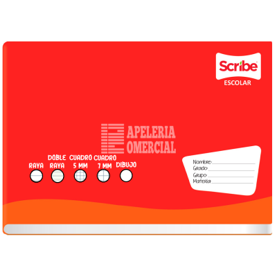 CUADERNO SCRIBE ENGRAPADO F/ITALIANA 100 HOJAS